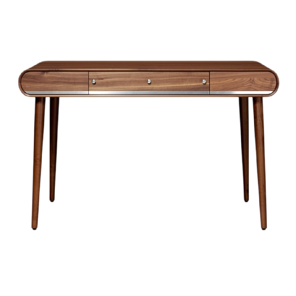 **Mesa de Escritório Moderna em Madeira com Gavetas**